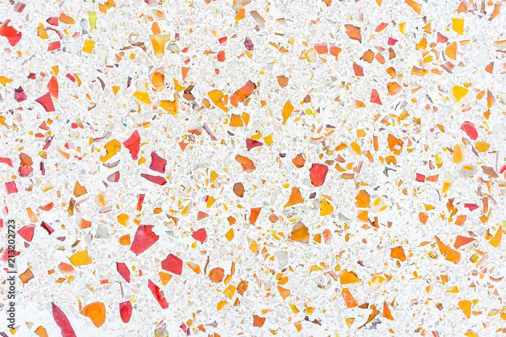 Fototapeta premium Background texture of decoration colorful terrazzo floor.