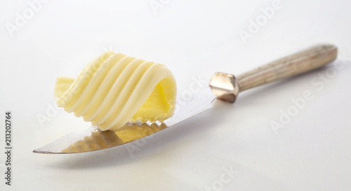 Twisted curl of farm fresh yellow butter photo