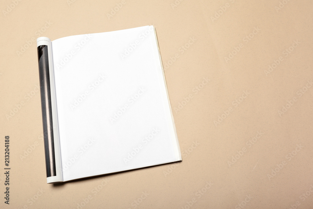 Blank paper pieces for mock up on a beige background Blank paper pieces for mock up on a beige background