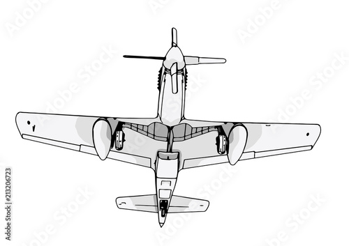 vector airplane sketch