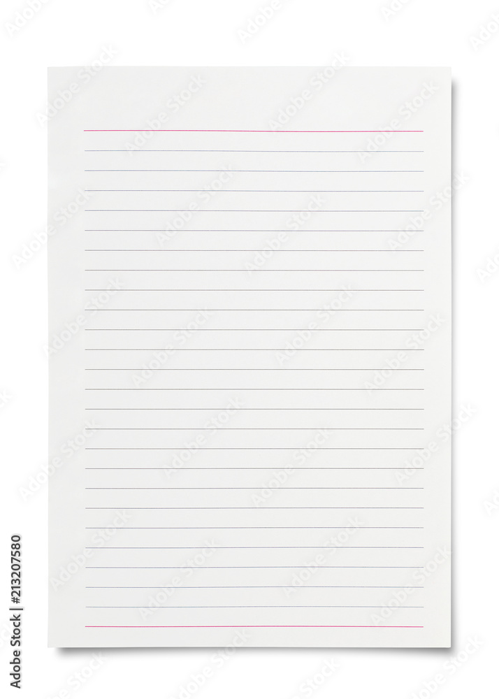 Detailed lined paper texture, isolated with clipping path. Detailed lined paper texture, isolated with clipping path.