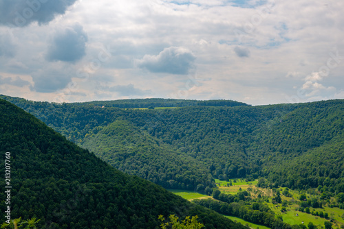 panorama,landschaft,berg,hügel,grün,wald,himmel,Wolken,