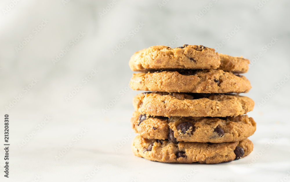 Stack of chocolate chip cookies Stack of chocolate chip cookies