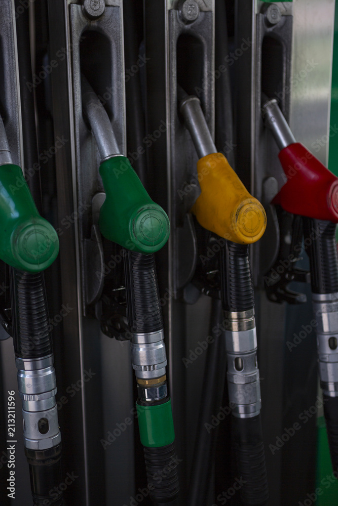 pistols on a fuel column