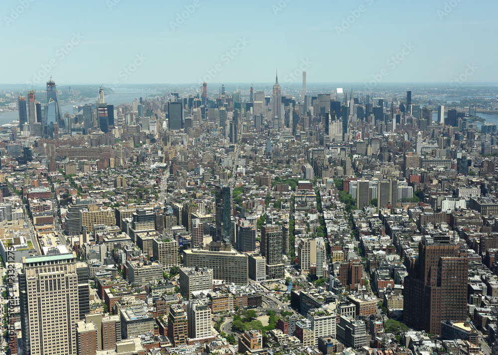 Fototapeta premium New York cityscape. Top view on New York City.