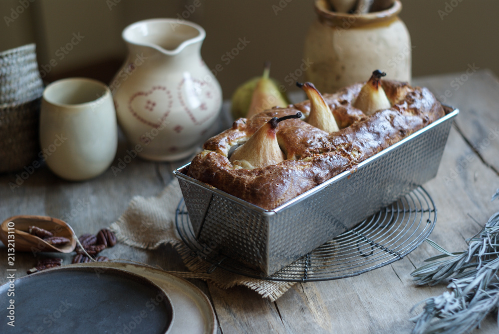 Freshly baked delicious pear pie Freshly baked delicious pear pie