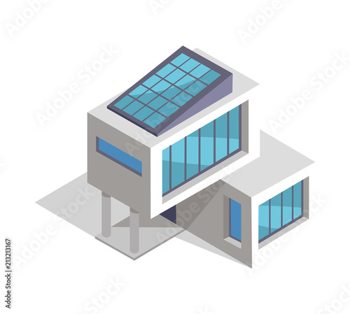Contemporary House Layout, Vector Illustration