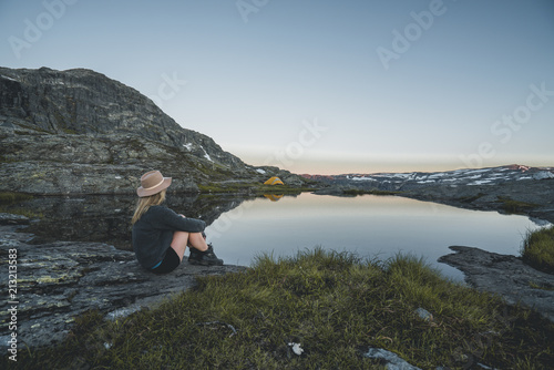 Campsite on the mountain by...