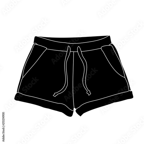 silhouette shorts vector