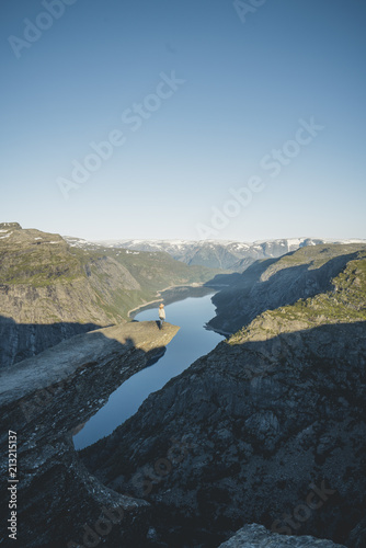 On the edge of Trolltunga i...