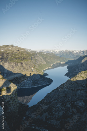 Trolltunga morning with a s...