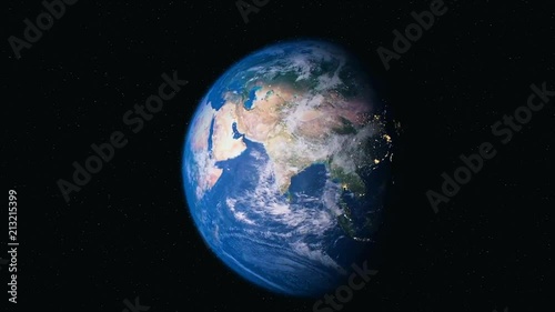 Fifa 18 CroatiaFIFA 2018 World Cup. Animation planet earth is transformed into a soccer ball team Croatia. Close up soccer ball. Football Background