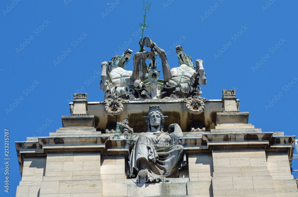 Maritime Prowess by Albert Hemstock Hodge on top of  Hull Guildhall