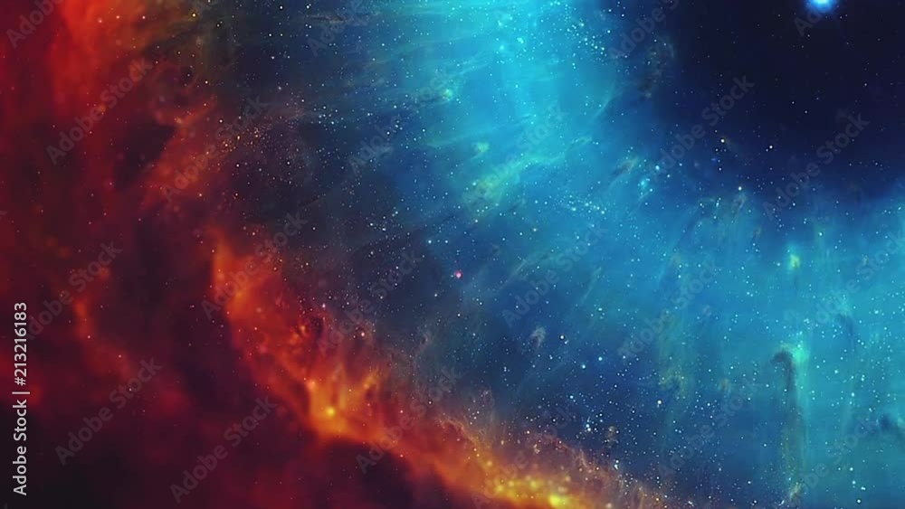 Colorful dynamic nebula Fly through stars in Helix Nebula Space background
