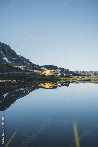 Sunrise by a wonderful tent...