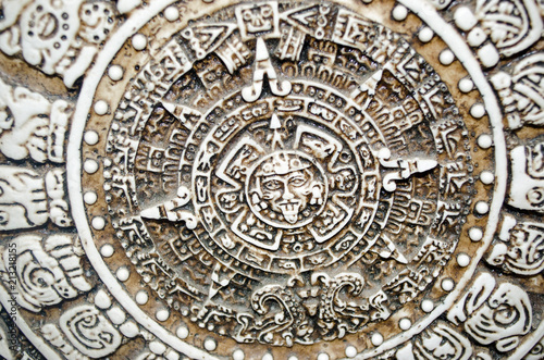 Circular mayan calendar mexico. Background, dates