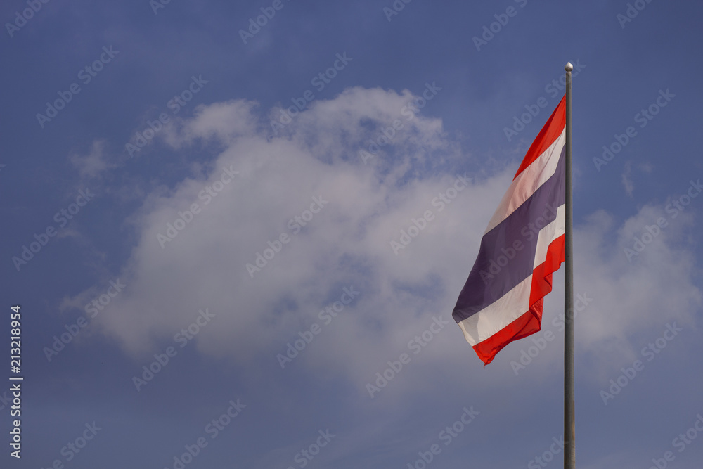 Thai flag on the sky
