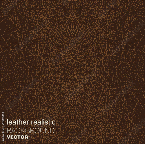 Vector realistic brown leather texture