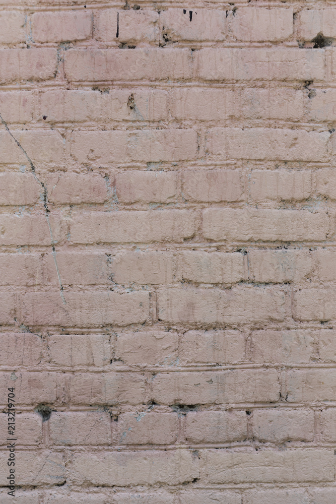 Obraz premium pink painted stone bricks wall pattern texture background