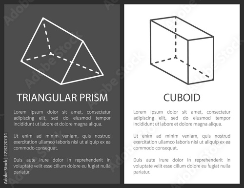 Triangular Prism Cuboid Geometric Shapes Figures