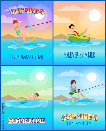 Best Summer Time Collection Vector Illustration