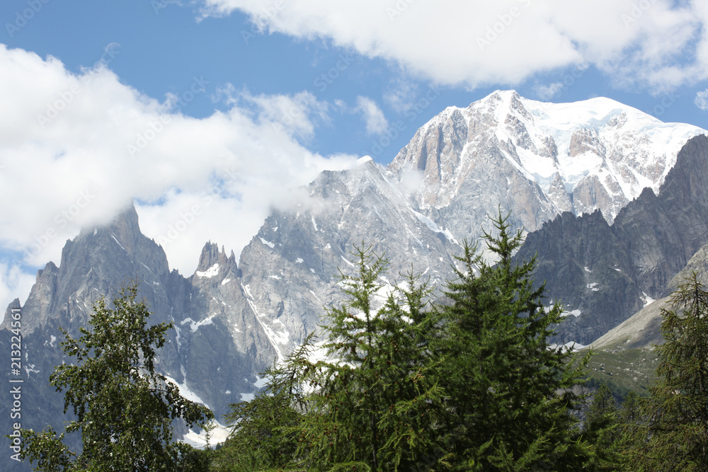 scenic view on the Italian side of Mont Blanc