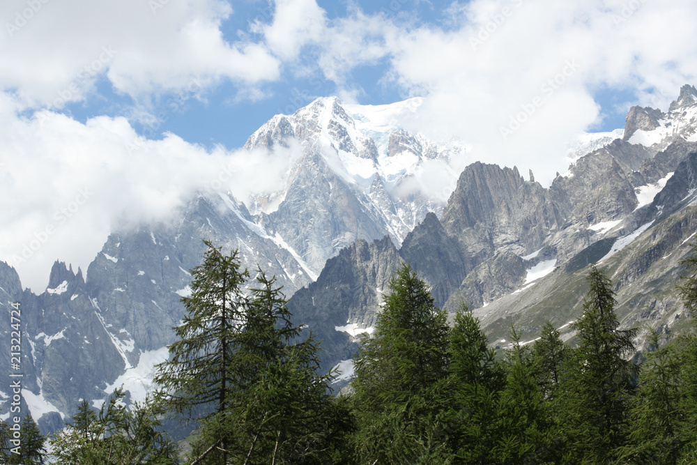scenic view on the Italian side of Mont Blanc