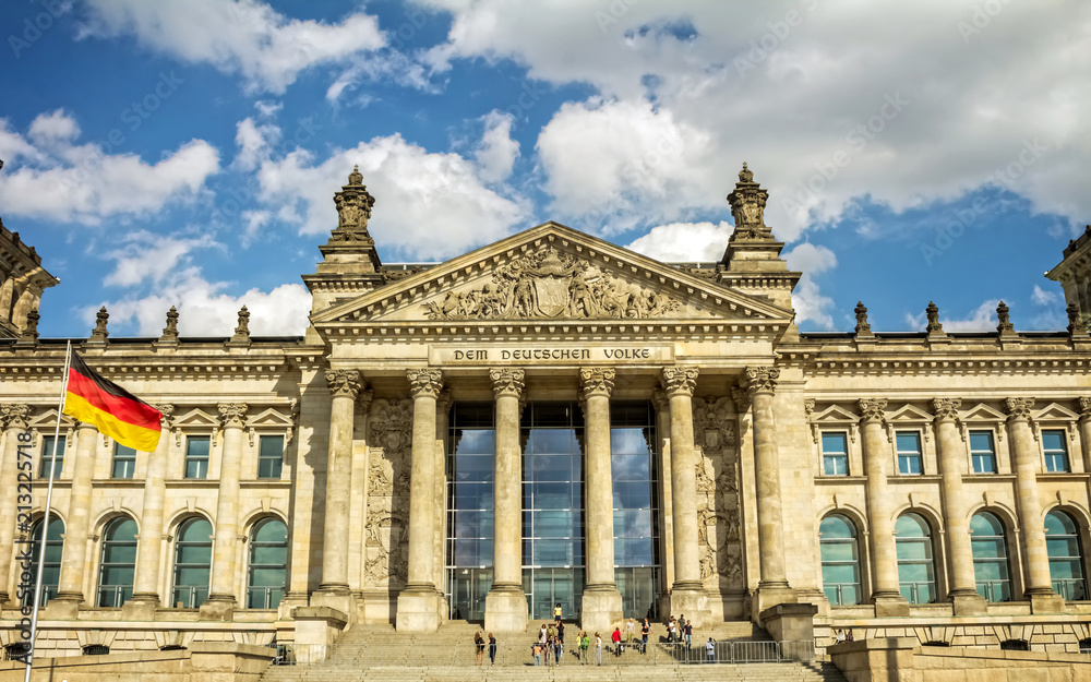 German parliament (Reichstag - Bundestag) building in Berlin city 