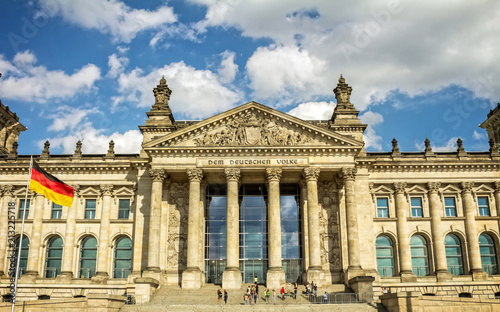 German parliament  Reichstag - Bundestag  building in Berlin city 
