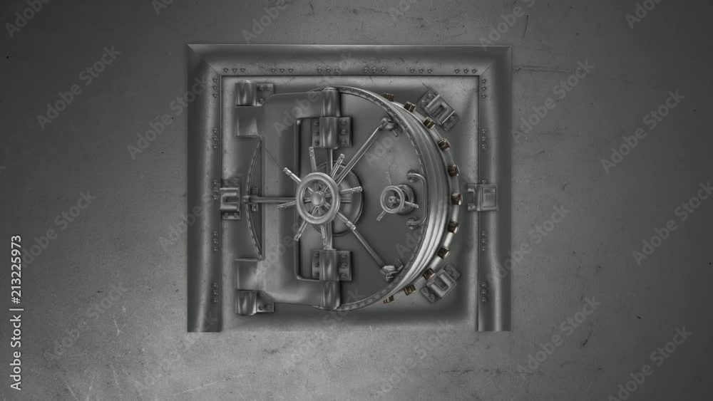 Bank Vault And Opening Safe with alpha chanel Bank Vault And Opening Safe with alpha chanel