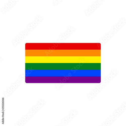 LGBT pride flag in vector format. Rainbow flag isolated icon