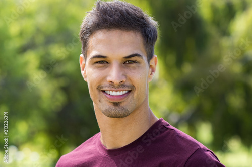 Portrait of latin guy smiling