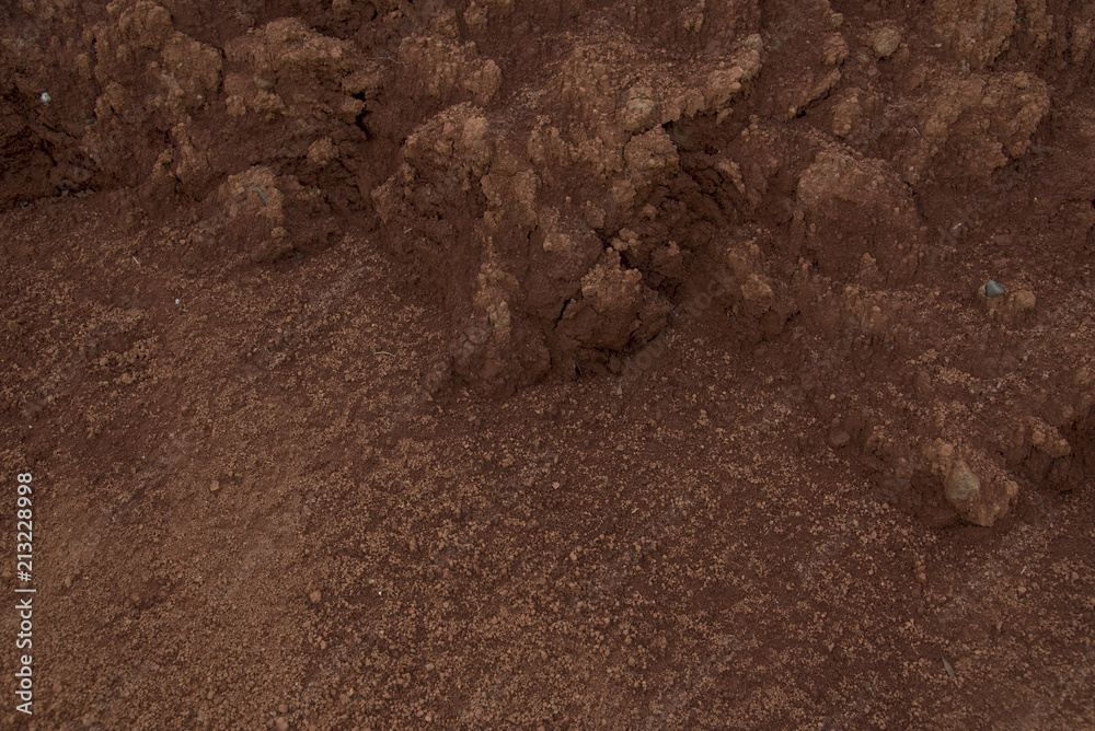 Red soil detail as texture or background Red soil detail as texture or background