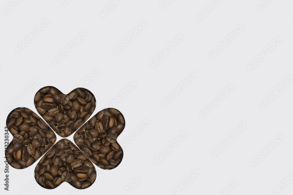 coffee beans on white background coffee beans on white background