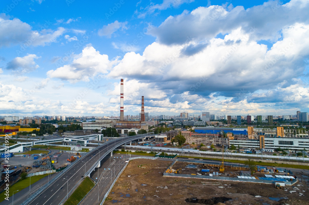 A new flyover on the territory of the former Likhachev Plant.