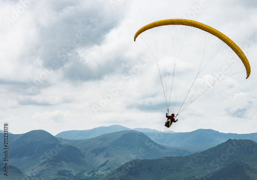 paragliding in the hills