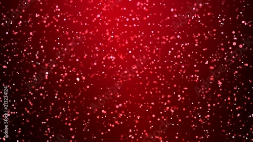 Colorful Falling Sparkling Particles Animation - Seamless Loop Red