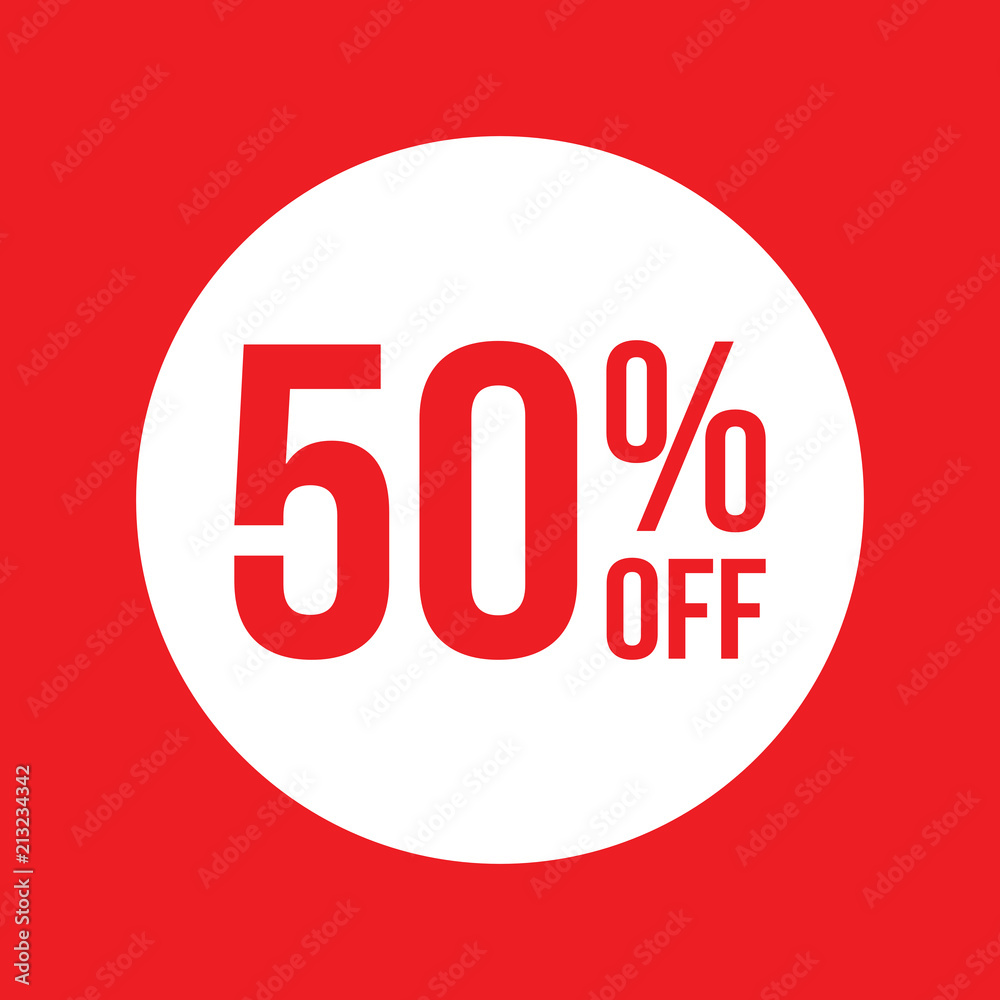 50% Off Sticker