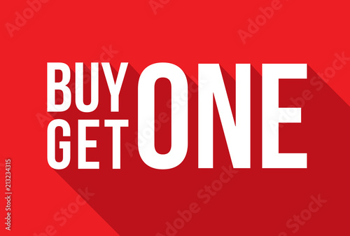 Buy One Get One Sign Long Shadow photo