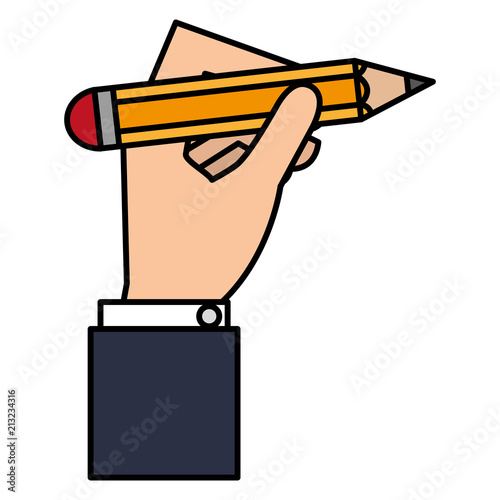 hand writing with pencil