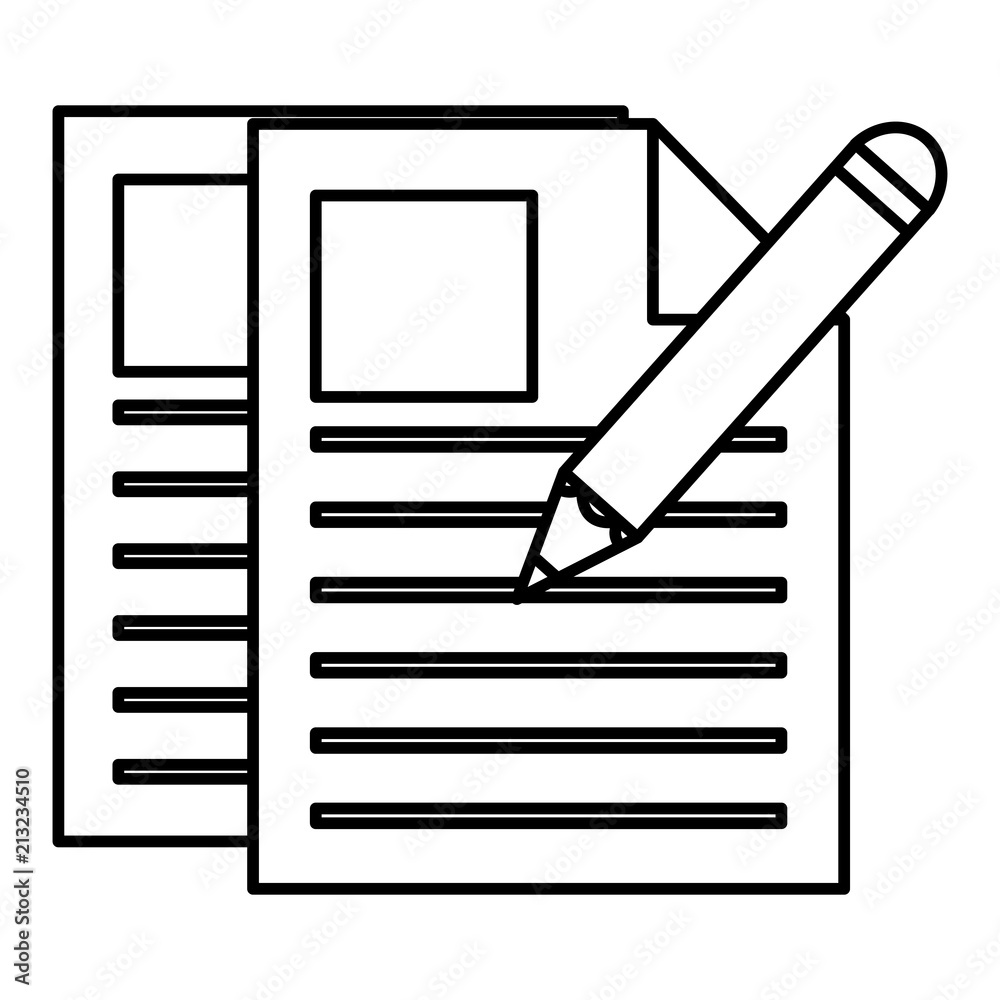 pencil write with documents pencil write with documents