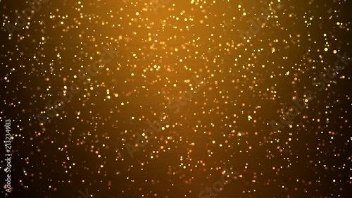 Colorful Falling Sparkling Particles Animation - Seamless Loop Golden Orange