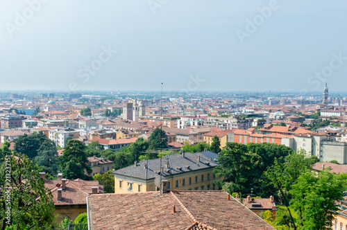 Panoramic view for Bergamo in Italy.
