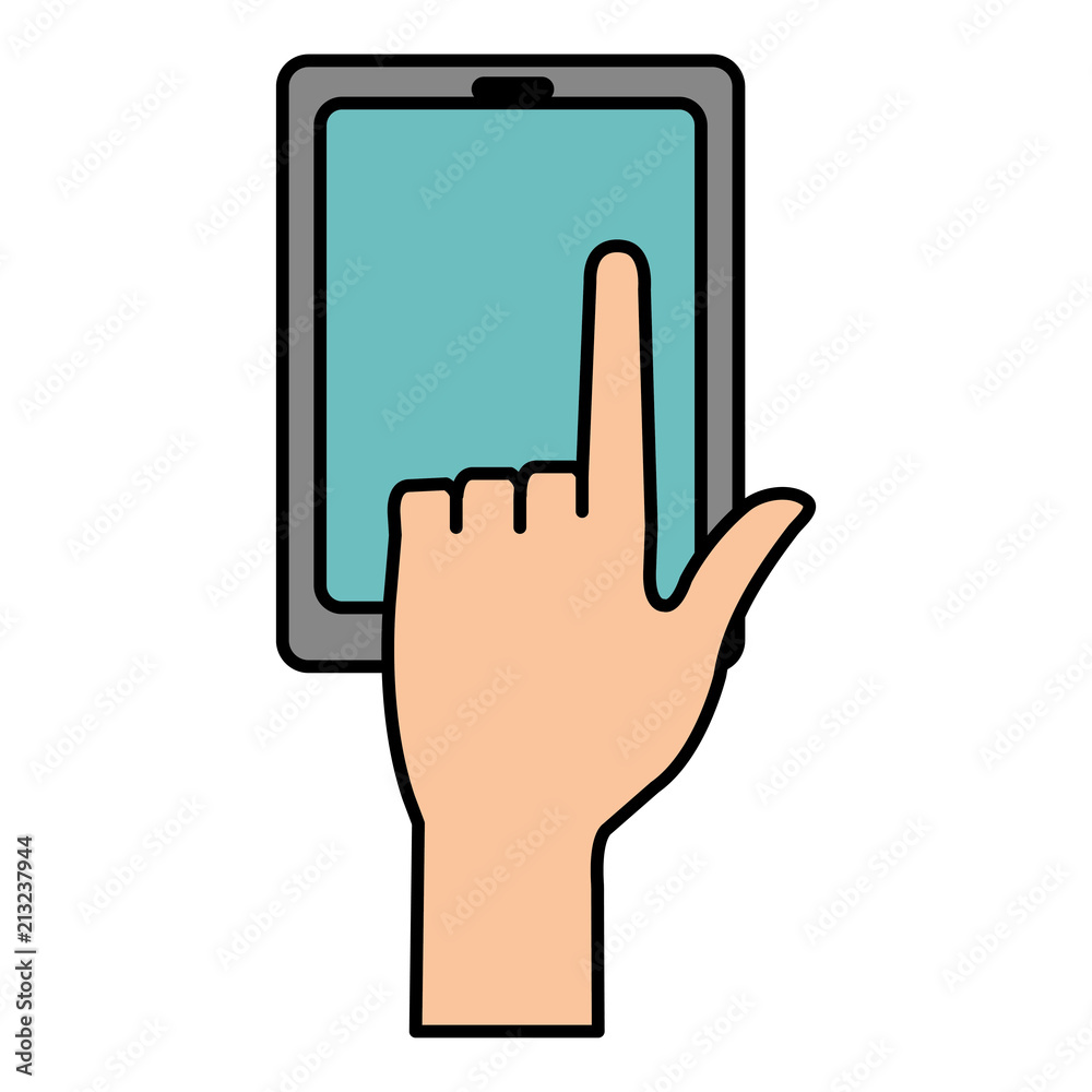 user with smartphone device user with smartphone device