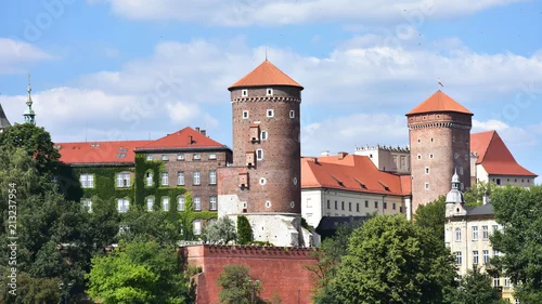 Obraz widok zamku na Wawelu w Krakowie, Polska