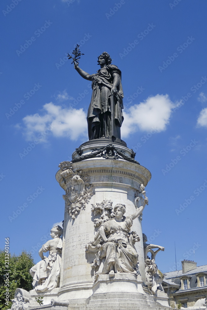 Statue de Marianne. Place de la République. Paris France