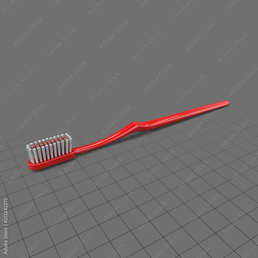 Simple dental toothbrush Stock 3D asset | Adobe Stock