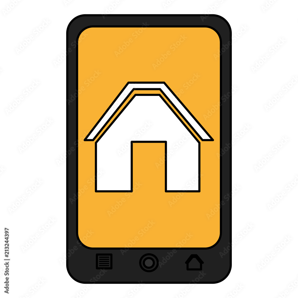 smartphone device with home icon smartphone device with home icon