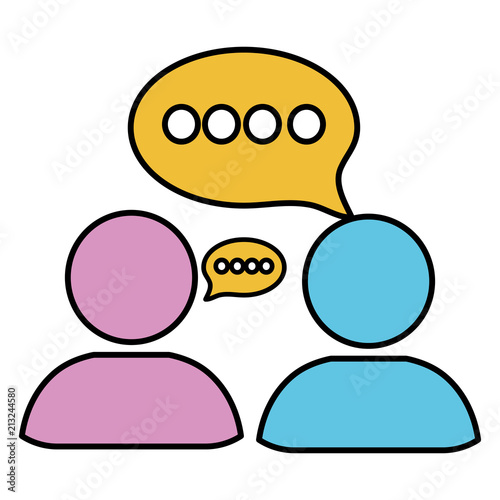 silhouette avatars talking icon
