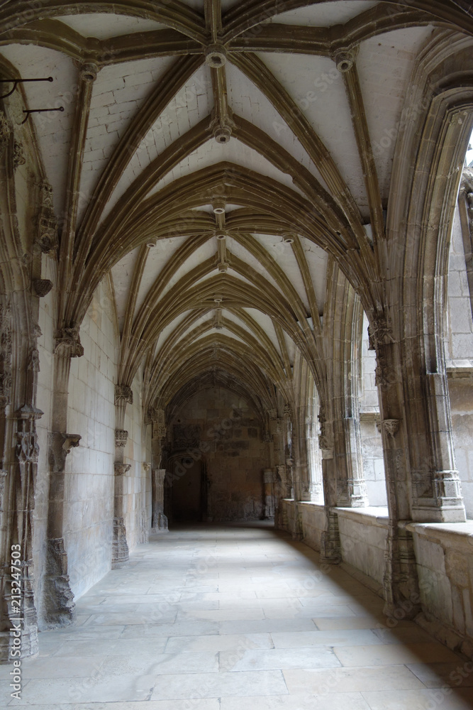 Cloister corridor in the Cahors cathedral